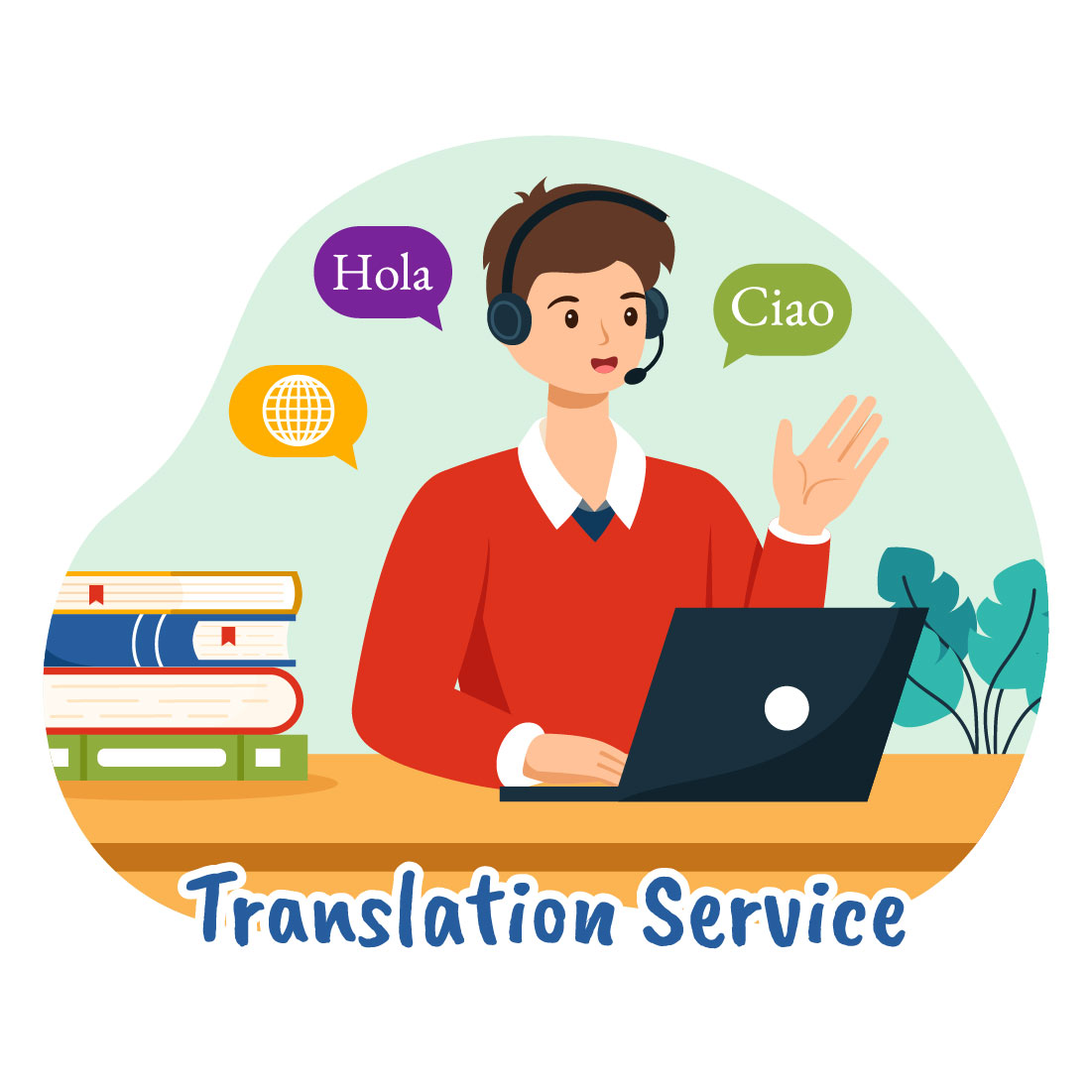 9 Translation Service Illustration cover image.