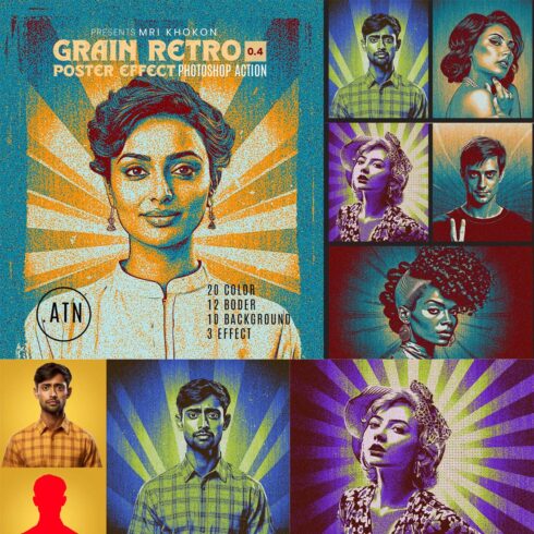 Grain Retro Poster Effect cover image.