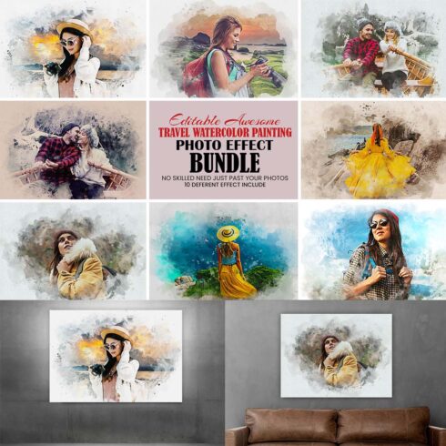 Travel Watercolor Painting Bundle cover image.