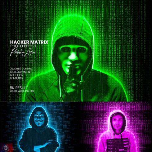 Hacker Matrix Photo Effects cover image.