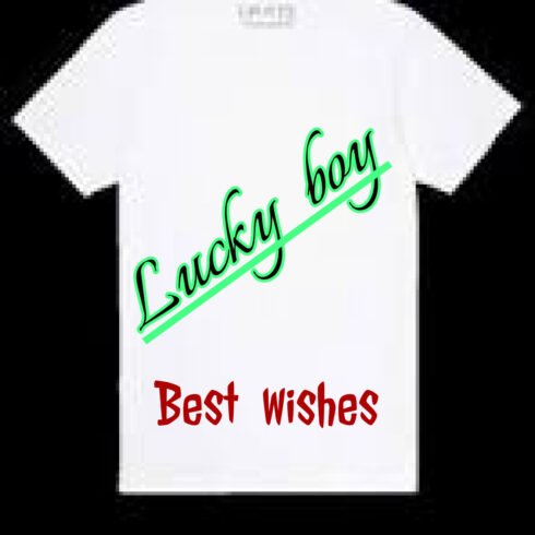 The lucky man t-shirt design cover image.