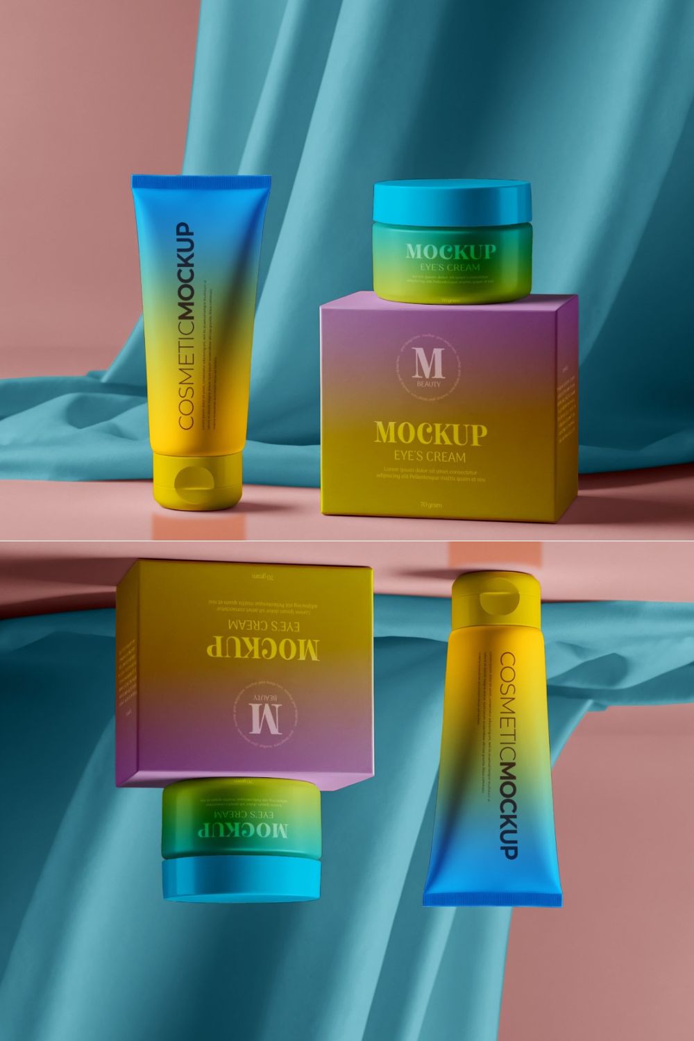 Branding Cosmetic Mockup pinterest preview image.