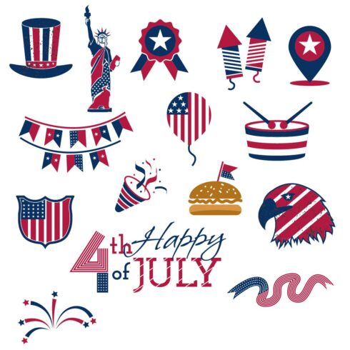 USA Independence Day Icon pack cover image.