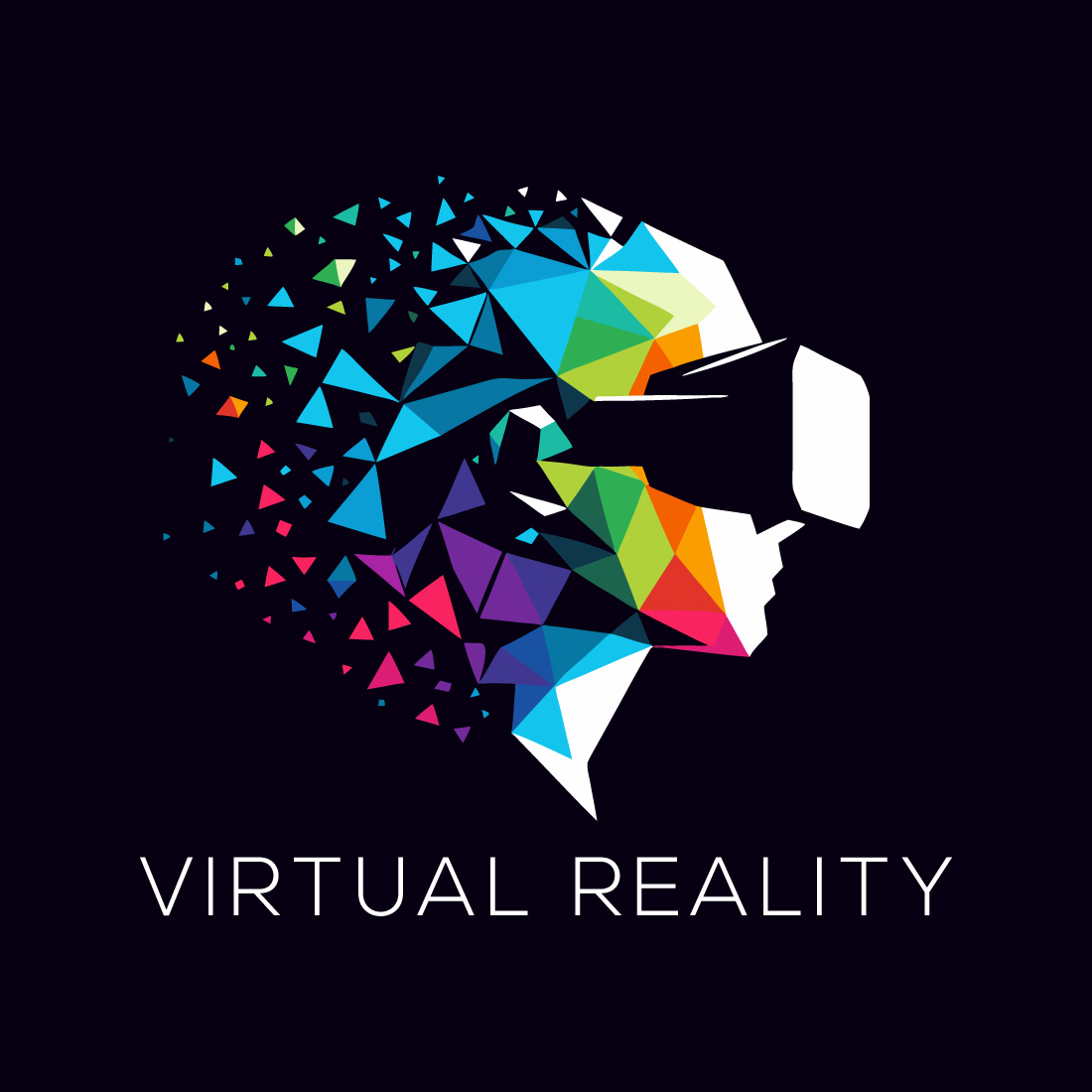 Virtual Reality Logo pinterest preview image.