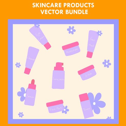Skincare Products Vector Bundle cover image.