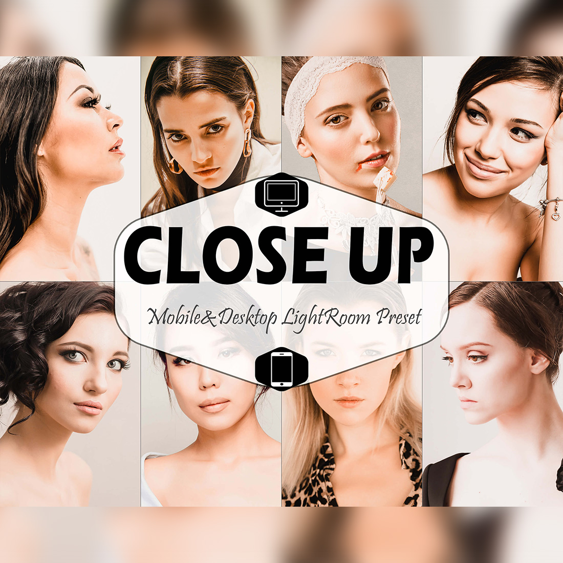 Close Up Mobile & Desktop Lightroom Presets, Portrait LR preset, Selfie Trendy Filter , Best Blogger Travel Lifestyle Instagram Theme cover image.