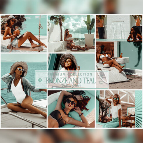 12 Photoshop Actions, Bronze And Teal Ps Action, Summer ACR Preset, Blue And Brown Filter, Blog Instagram, Sunbathing On The Beach, New Sea cover image.