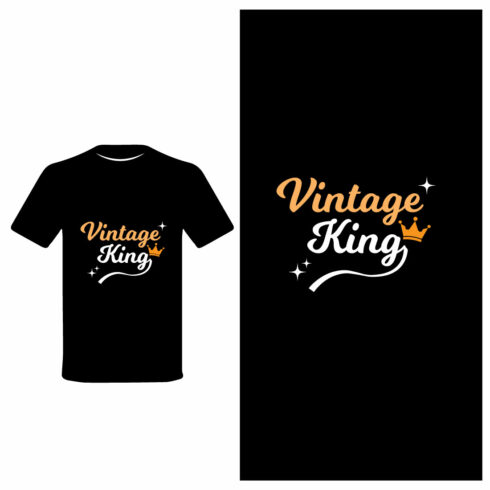 Vintage King T-shirt design 2024 cover image.
