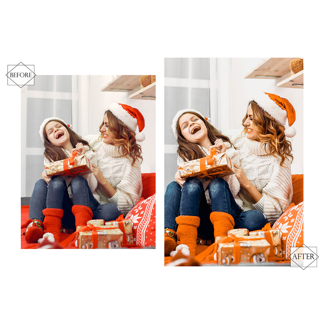 12 Cheery and Magical Xmas Photoshop Actions, New Year ACR Preset, Christmas Ps Filter, Atn Portrait Lifestyle, Top Theme, Blog Instagram, Lovely preview image.