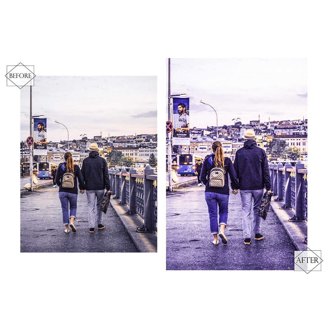 12 Photoshop Actions, Magical Sunset Ps Action, Blue ACR Preset, Saturation Filter, Lifestyle Theme For Instagram, Golden Hour, Cloud Photos preview image.