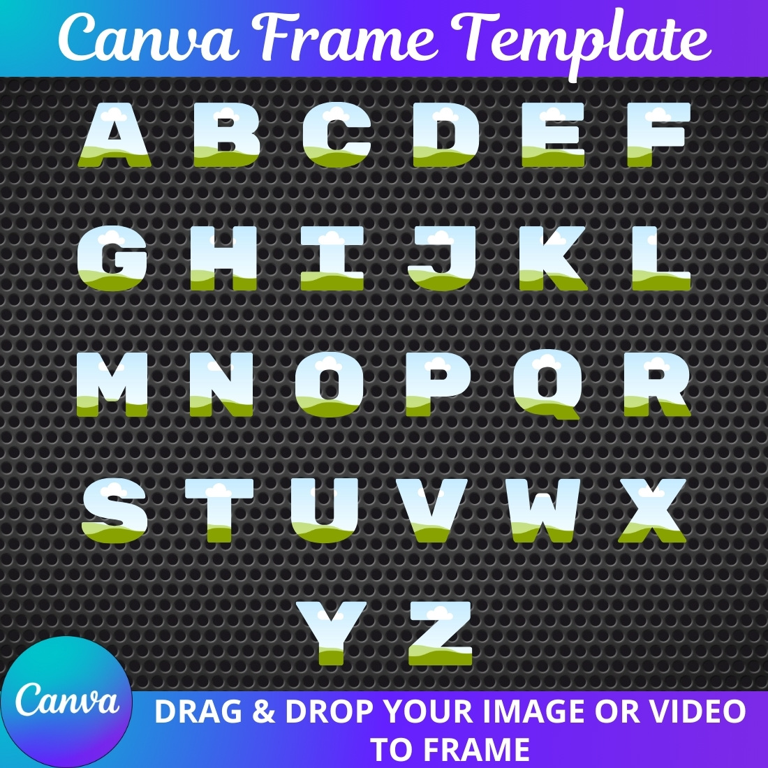 "Drag & Drop Frame Set" (letters, numbers, symbols) | № 4 cover image.