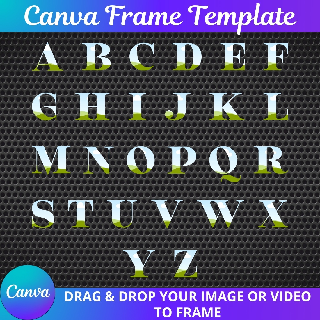 "Drag & Drop Frame Set" (letters, numbers, symbols) | № 8 cover image.