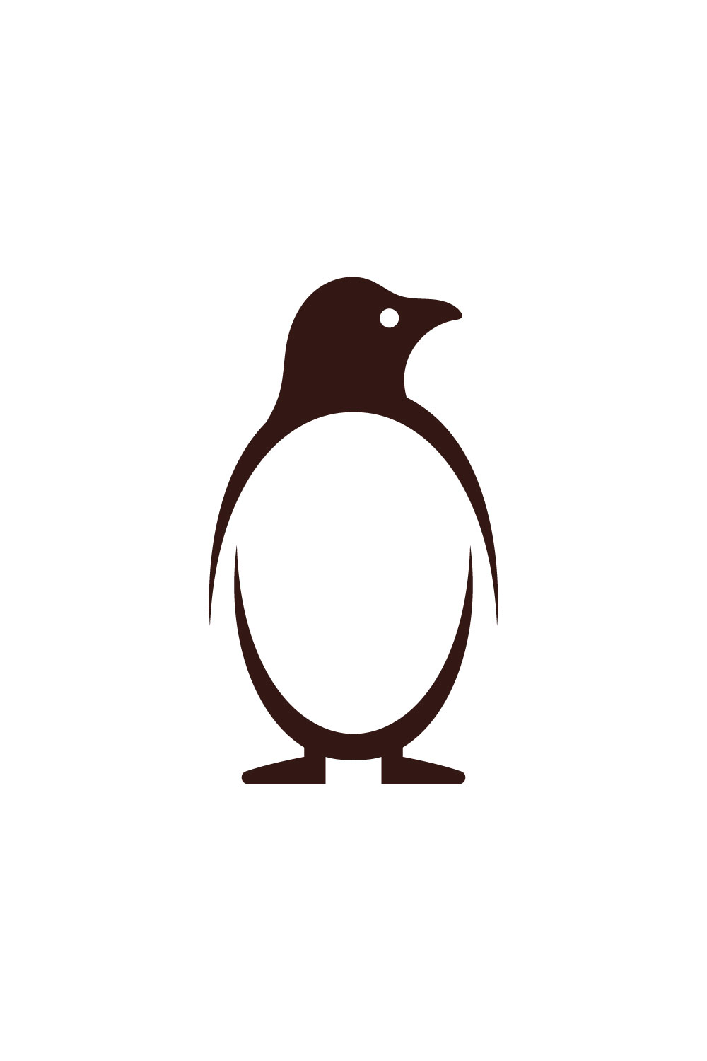 Penguin logo design animal brand bird, Vector design Concept pinterest preview image.