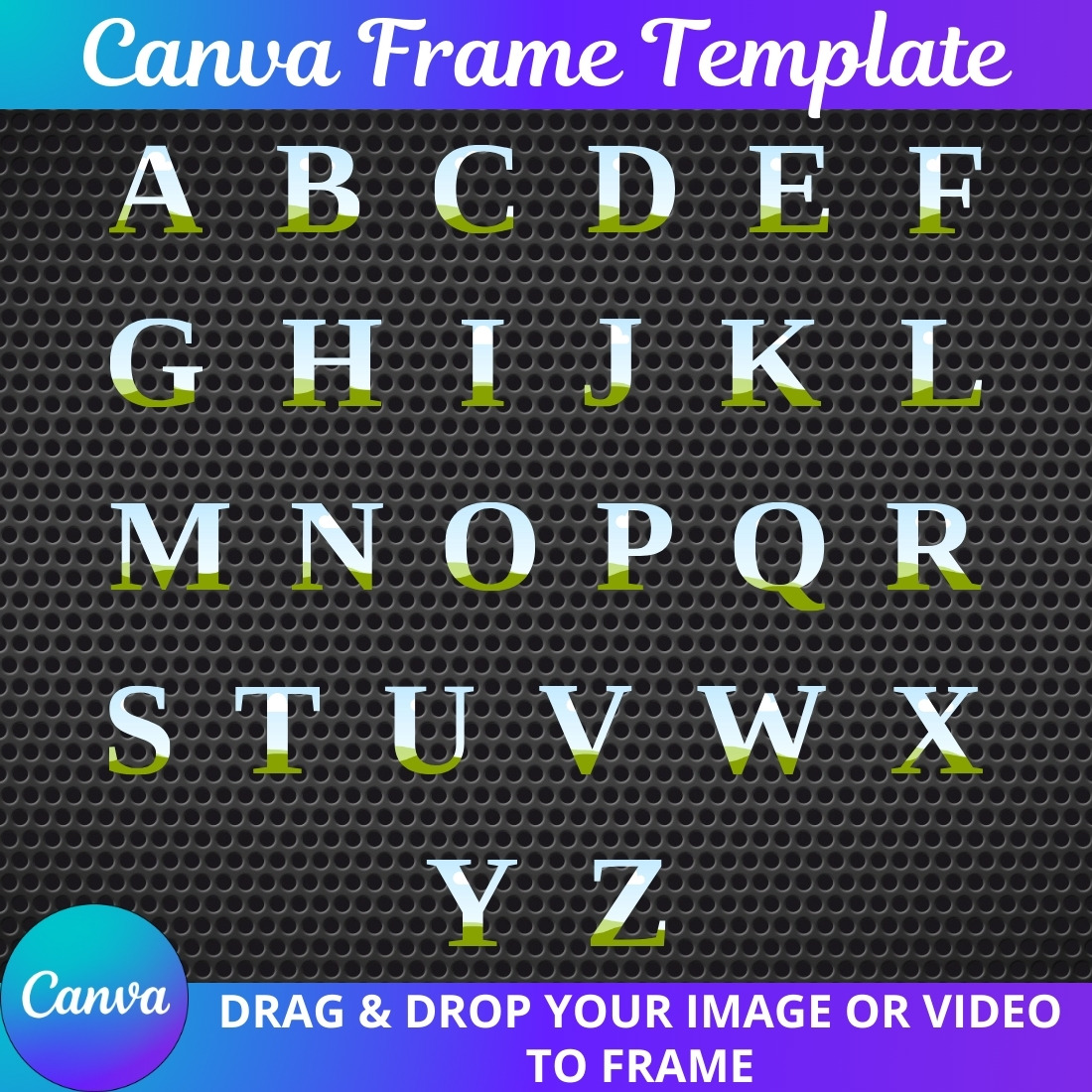 "Drag & Drop Frame Set" (letters, numbers, symbols) | № 7 cover image.