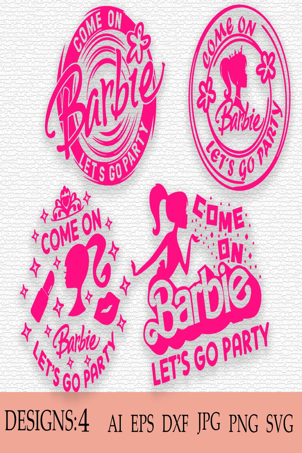 Come on Barb Let’s Go Party SVG PNG, Digital Download, Barb Logo svg png pdf jpg eps dfx, Cricut File pinterest preview image.