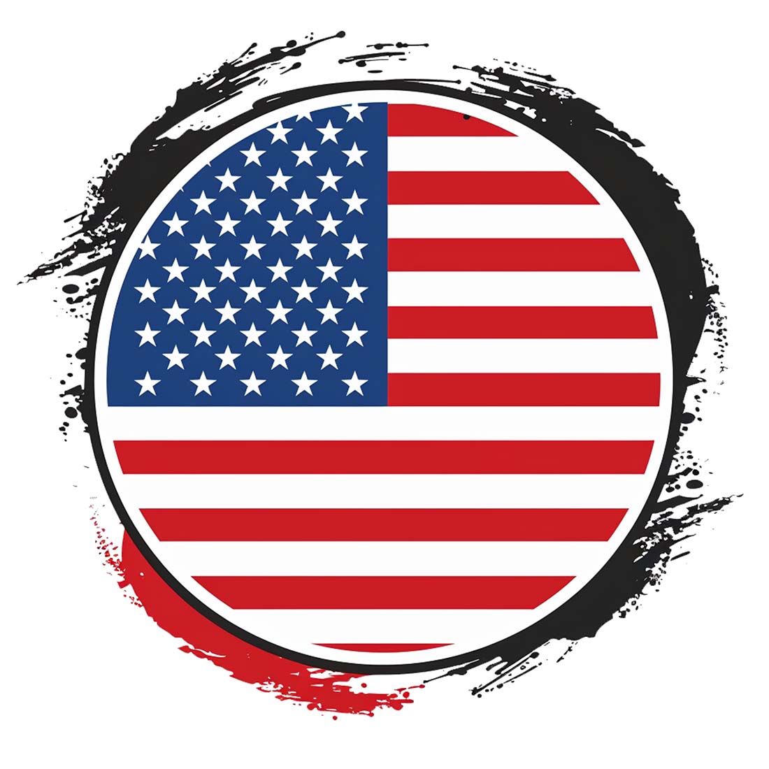 American Logo in Circle Unique Clipart Design preview image.
