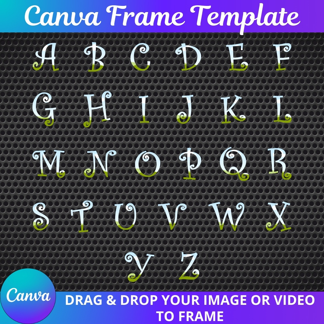 "Drag & Drop Frame Set" (letters, numbers, symbols) | № 3 cover image.