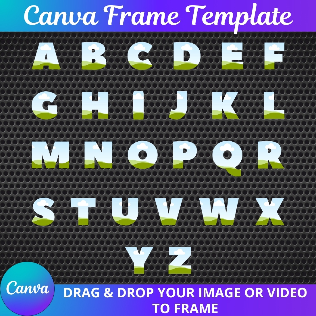 "Drag & Drop Frame Set" (letters, numbers, symbols) | № 9 cover image.