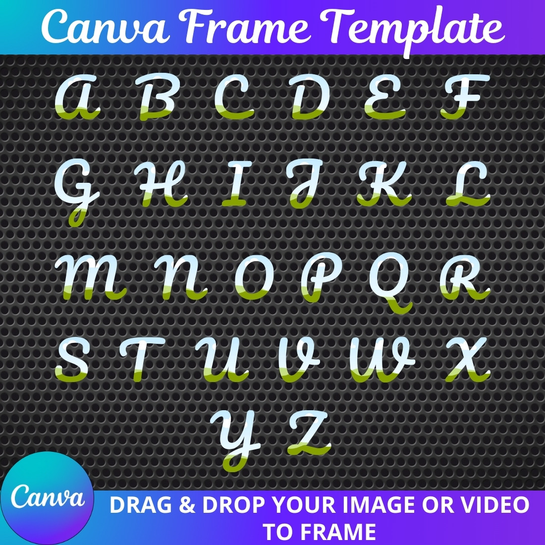 "Drag & Drop Frame Set" (letters, numbers, symbols) | № 6 cover image.