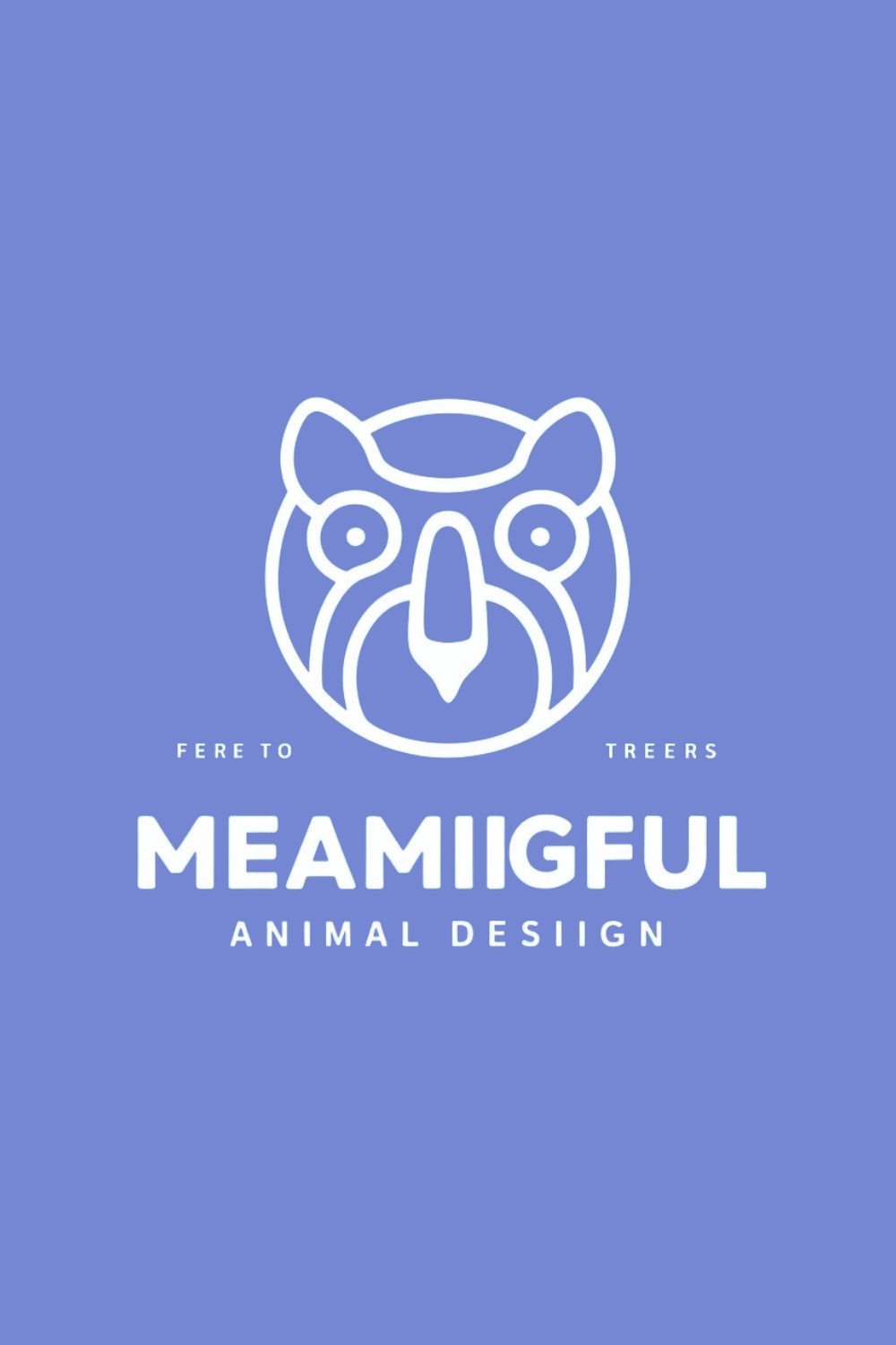 Animal logo design pinterest preview image.