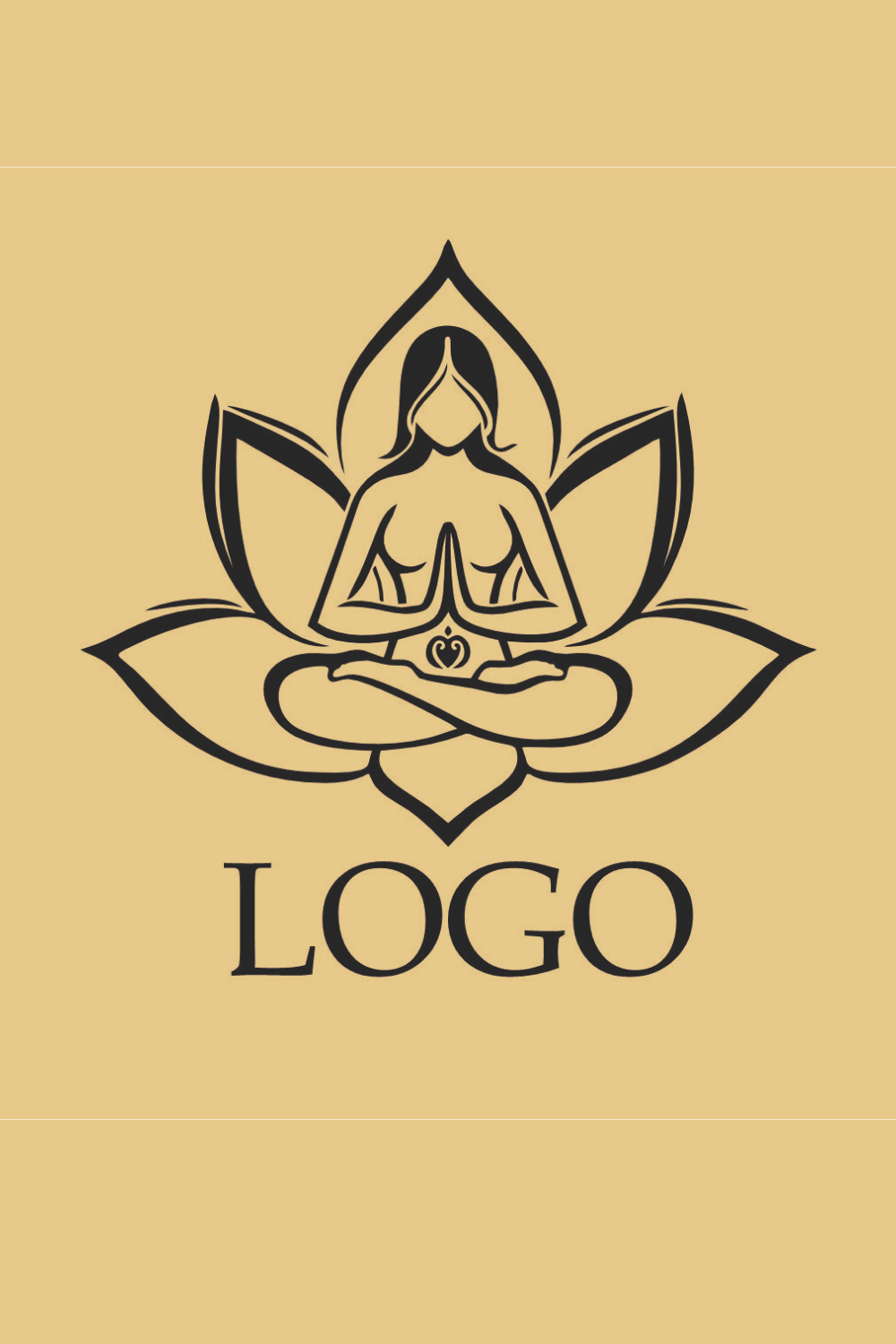 The lotus and the woman logo pinterest preview image.