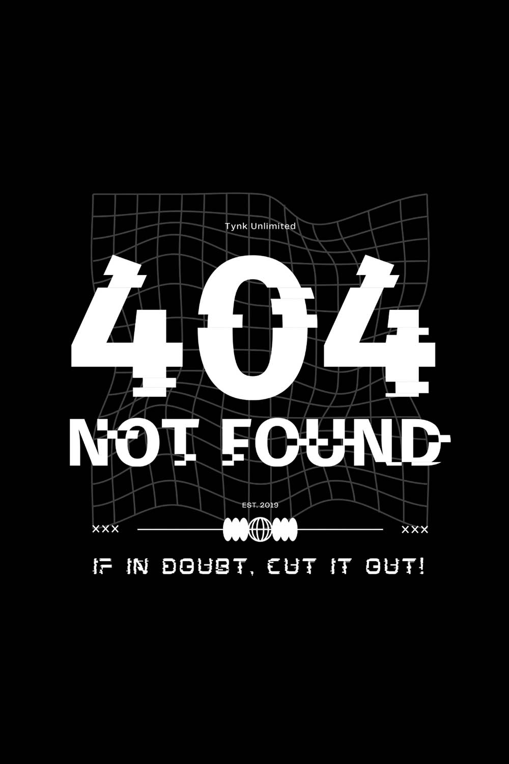 404 Not Found Design SVG, PNG pinterest preview image.