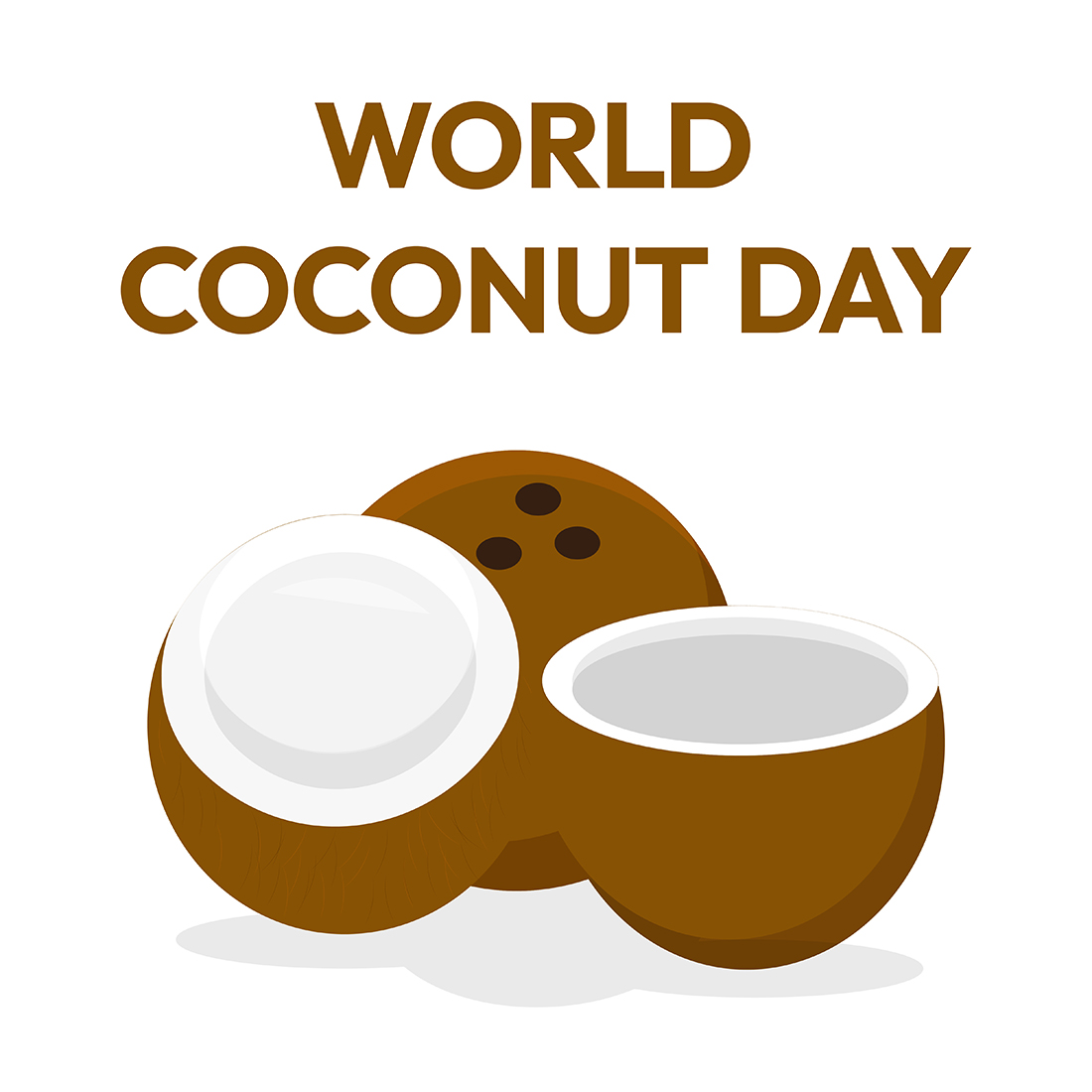 World coconut day design cover image.