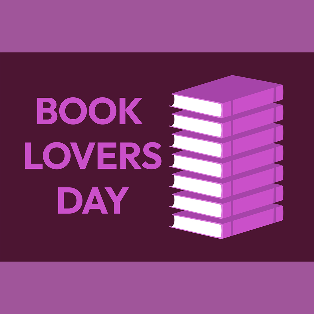 Book lovers, book lovers day 2 templates preview image.