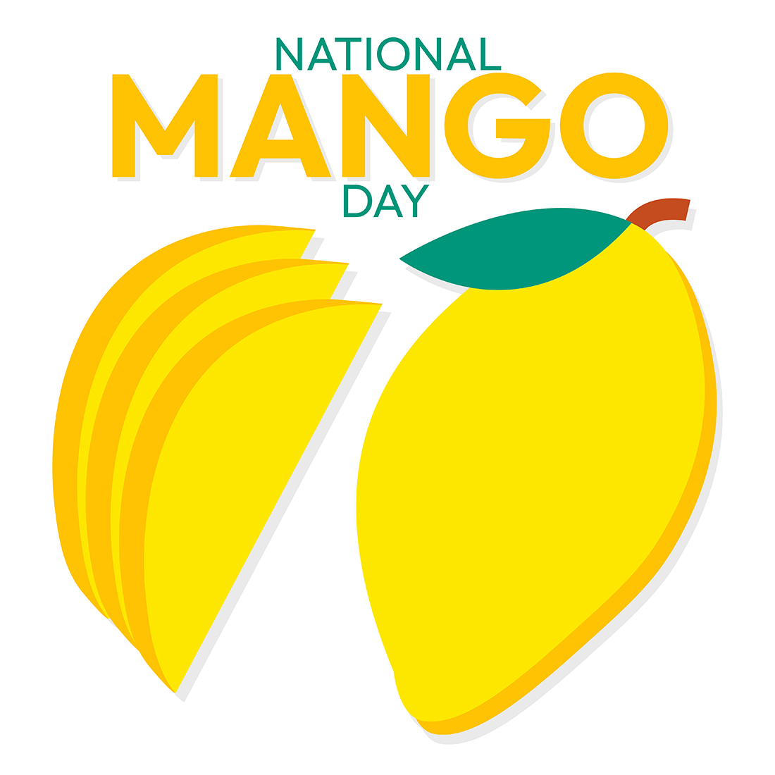 National mango day illustration 3 templates cover image.