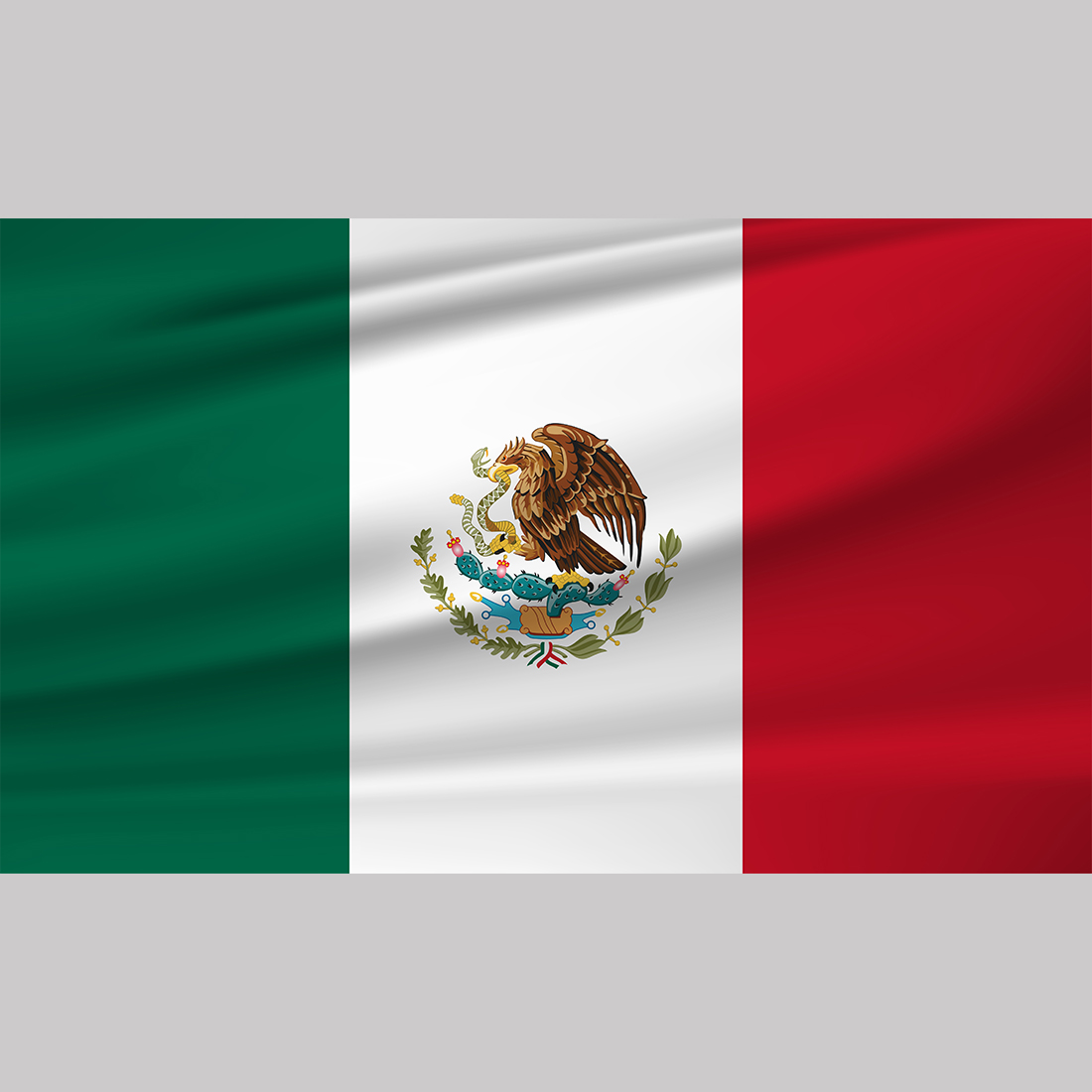 Mexico, mexican flags design, Mexican flag 4 design concept preview image.