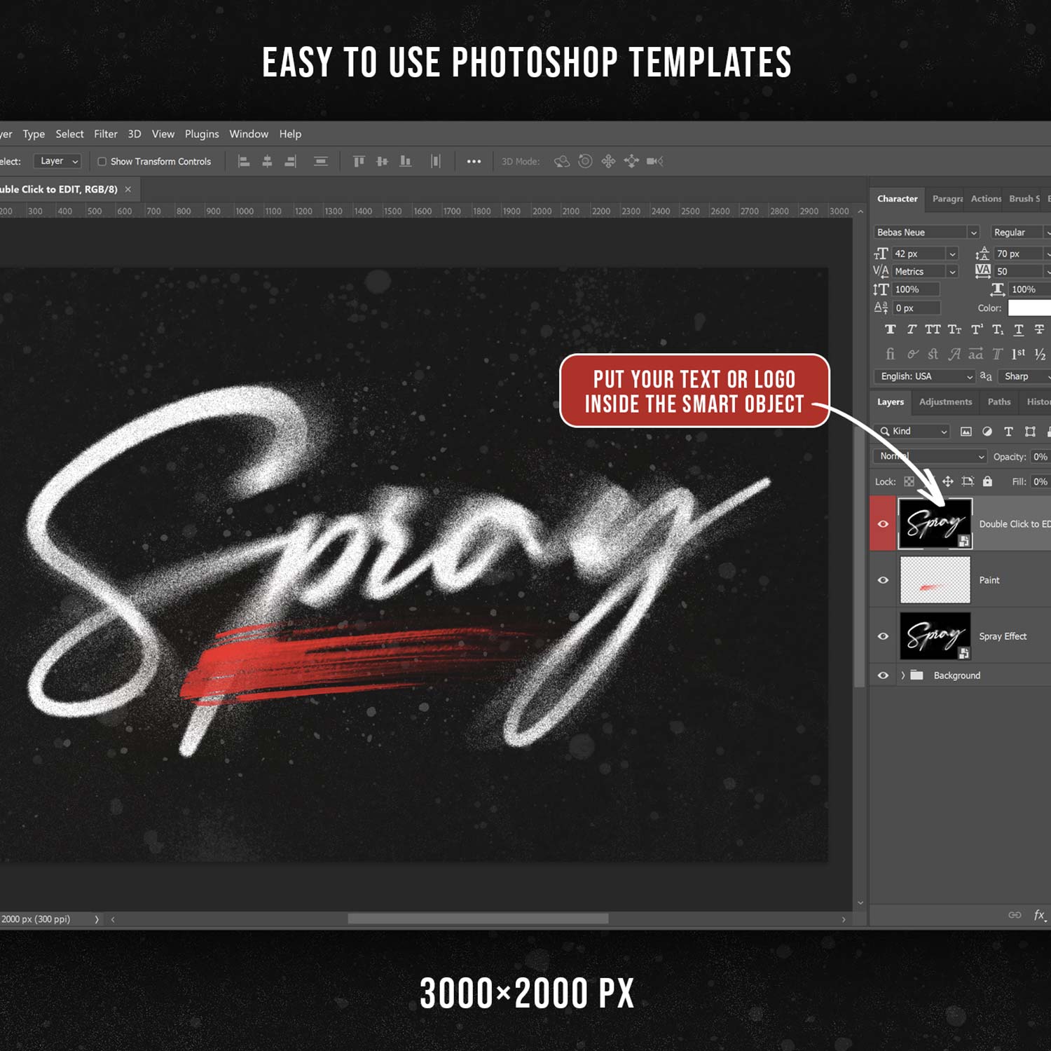 Spray Paint Text Effects preview image.