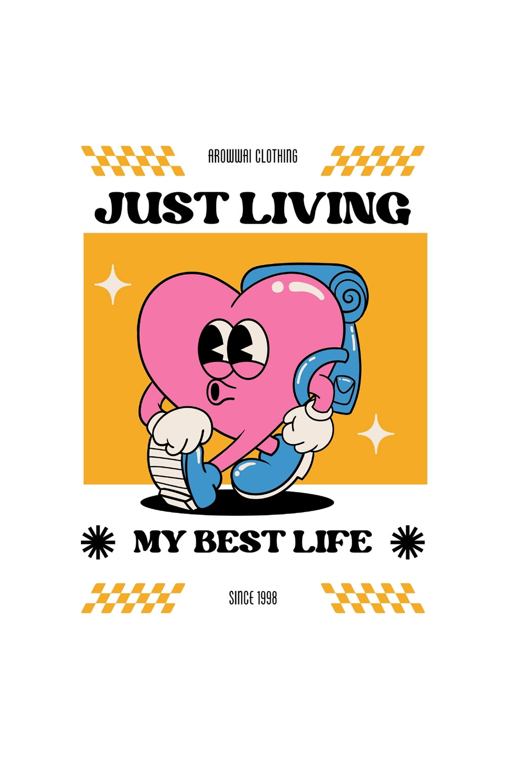 Just Living My Best Life Design SVG, PNG pinterest preview image.