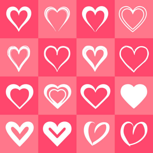 16 Heart shapes cover image.