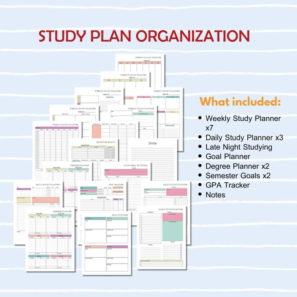 2024-2025 Study Planner - Canva Template - MasterBundles