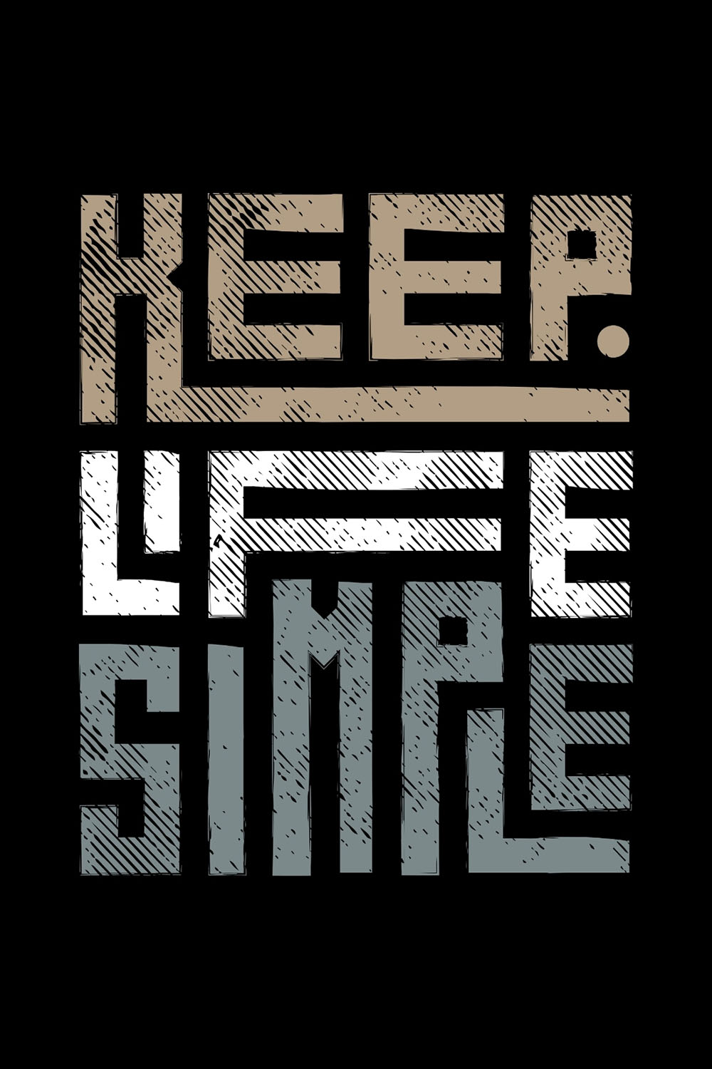 Keep Life Simple Design SVG, PNG pinterest preview image.