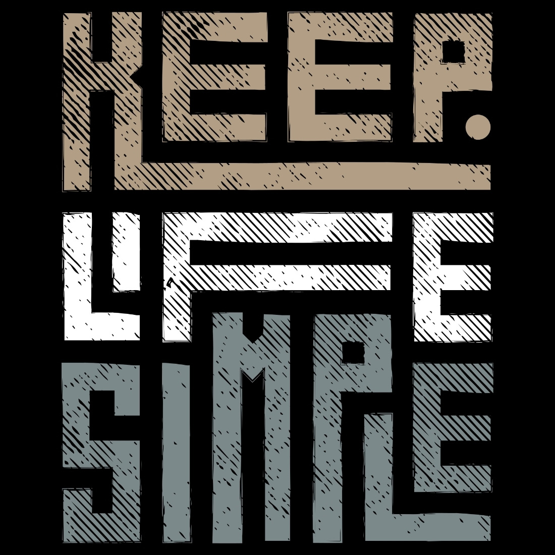 Keep Life Simple Design SVG, PNG cover image.