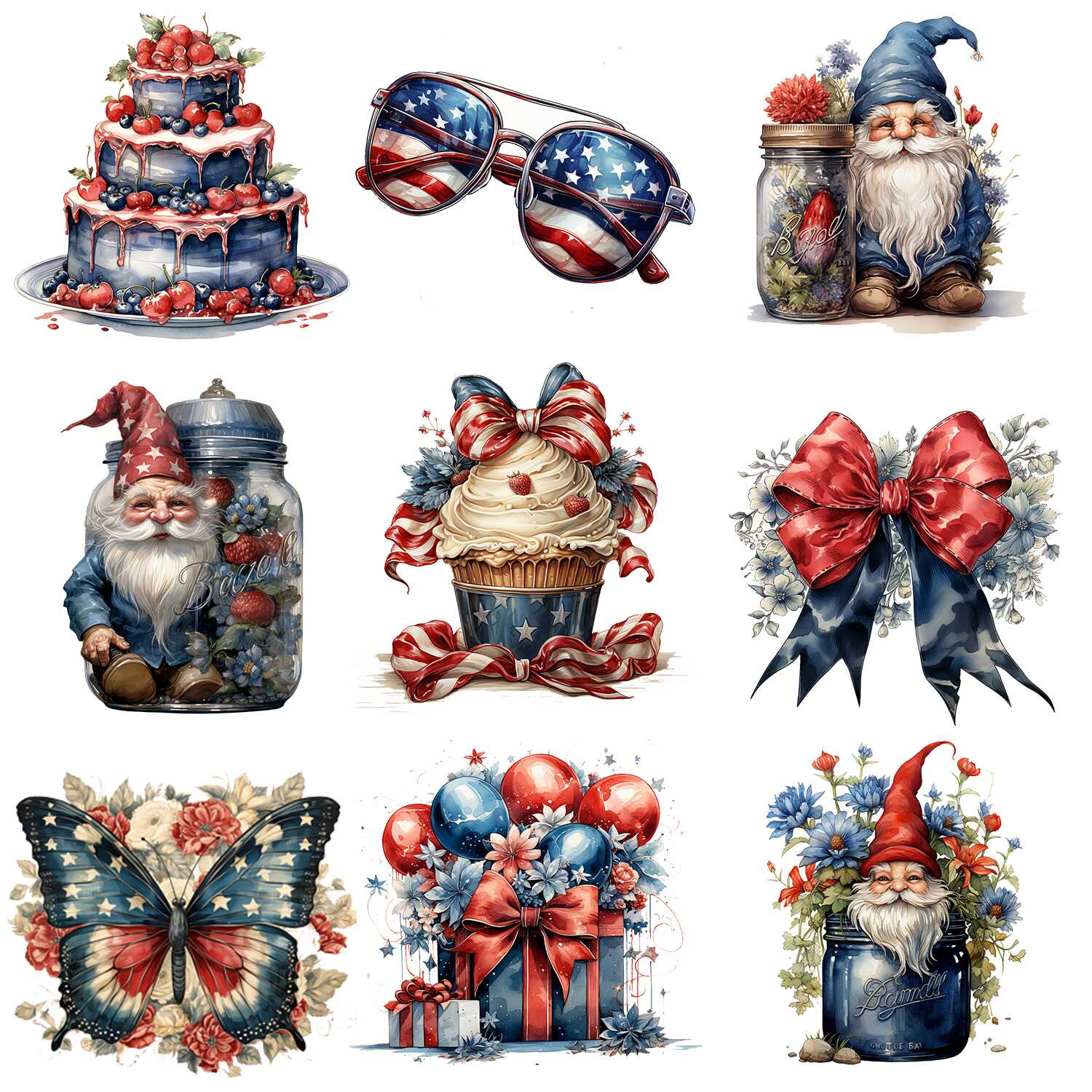 4th of July Clipart Bundle preview image.