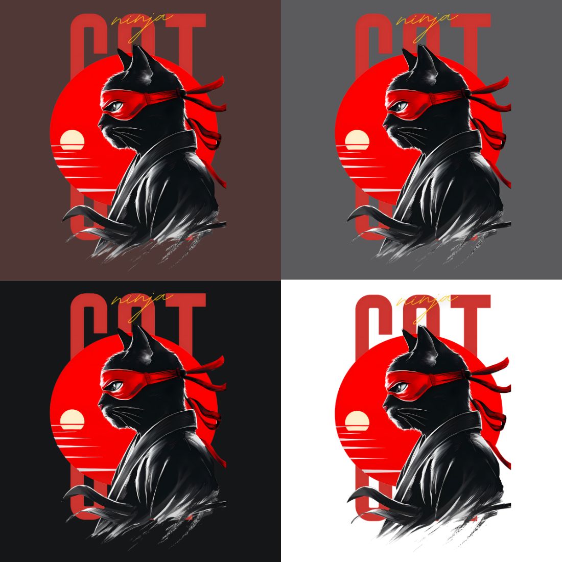 Ninja CAT T-shirt Graphics cover image.
