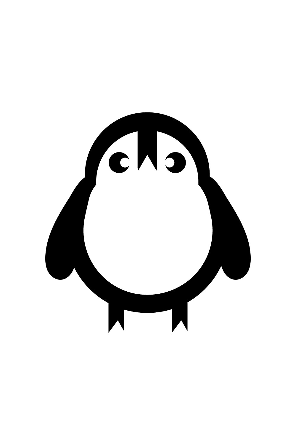 Penguin logo design animal brand bird, Vector design Concept pinterest preview image.