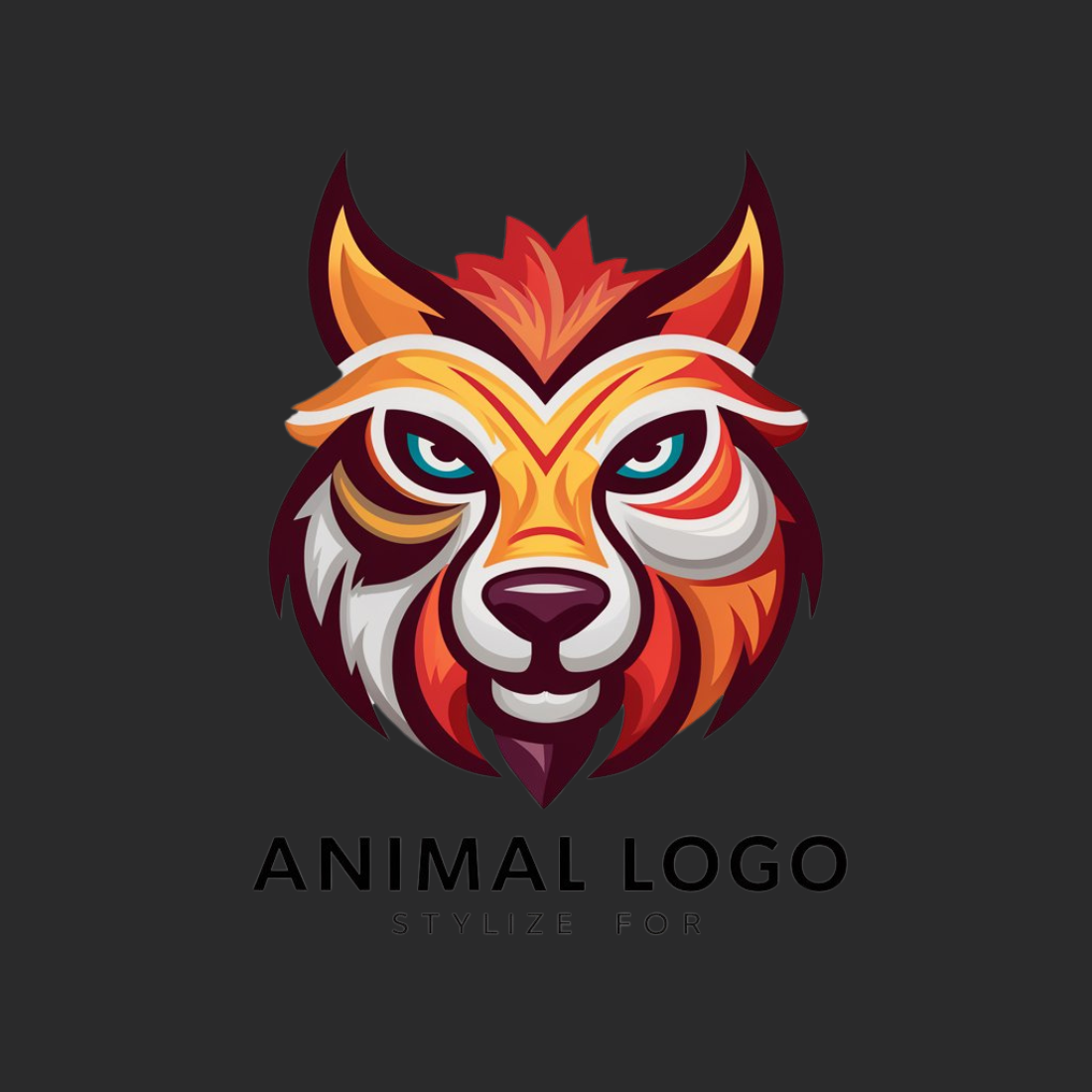 Animal logo design preview image.