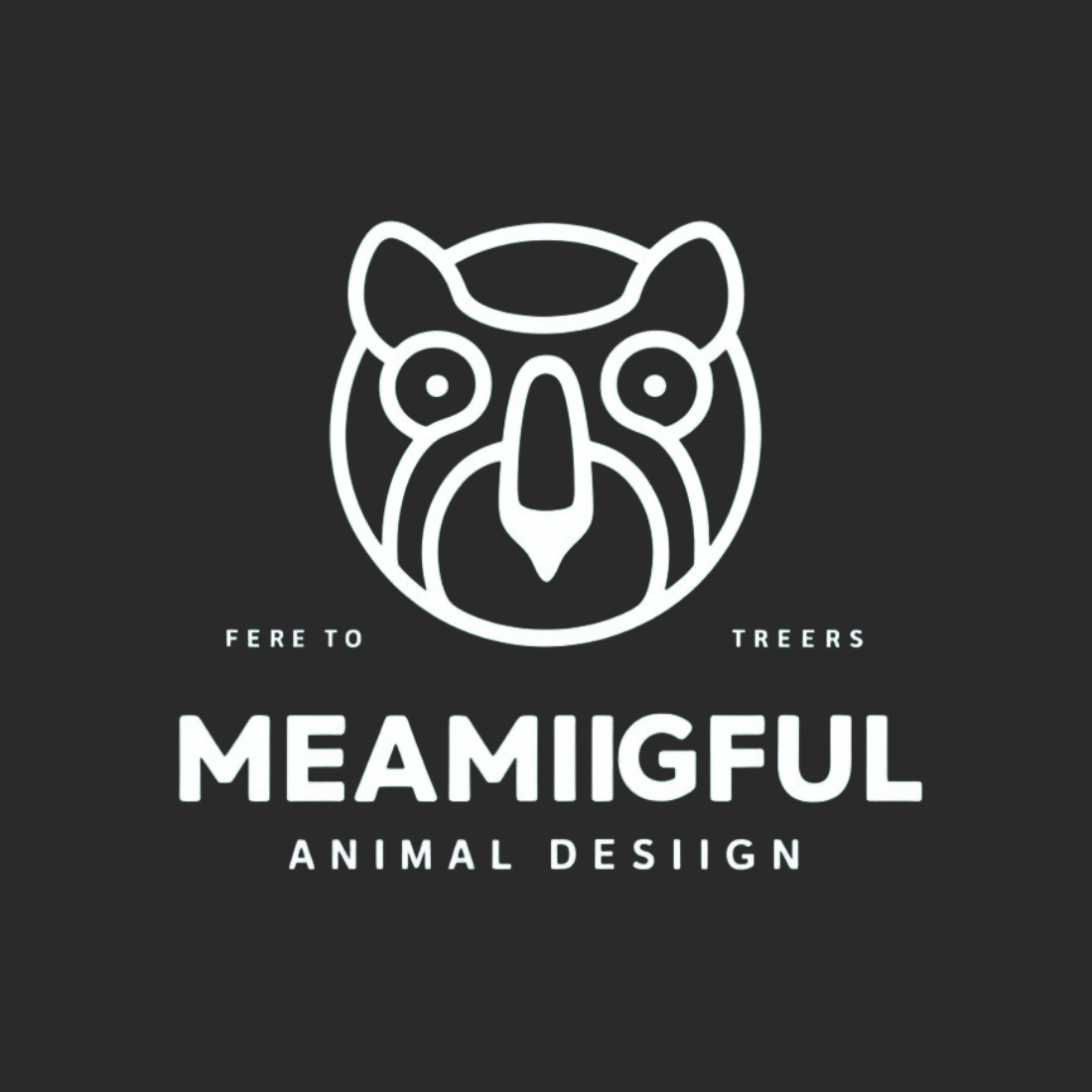 Animal logo design preview image.