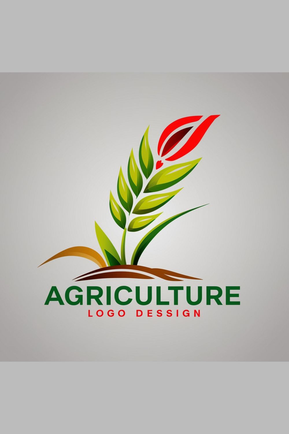 Agriculture Logo Design pinterest preview image.