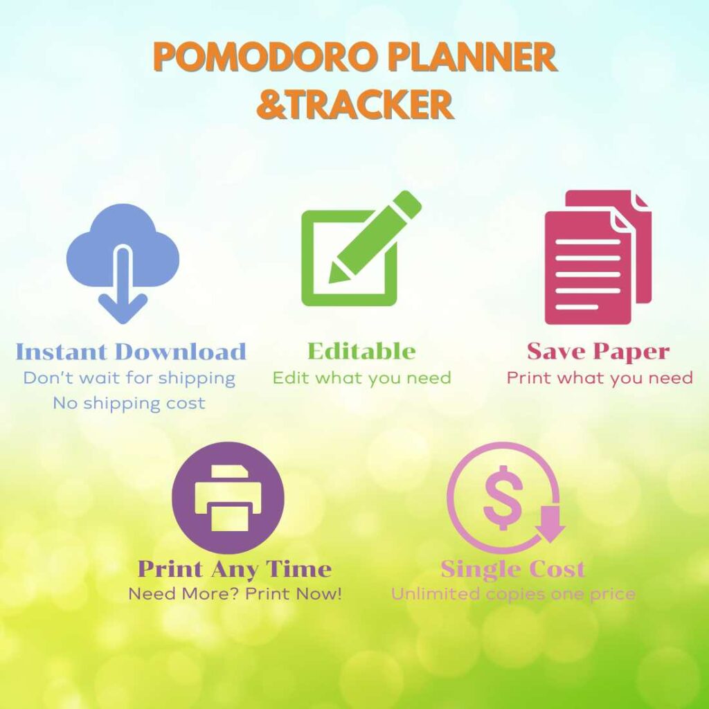 Pomodoro Planner & Tracker - MasterBundles
