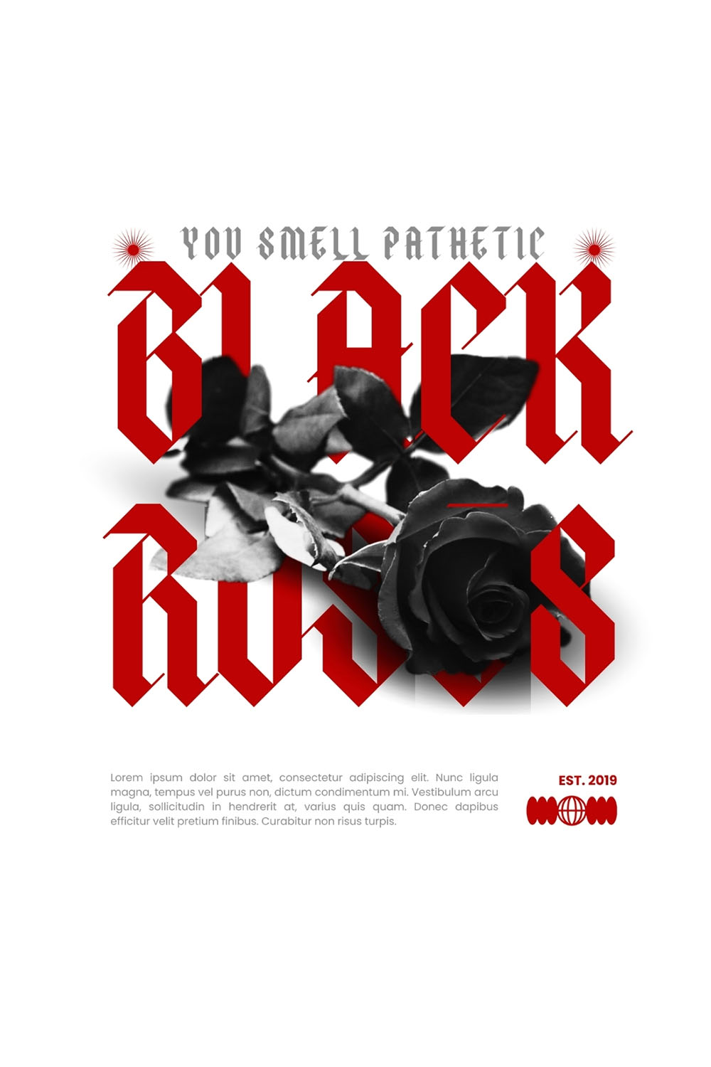 Black Roses Design SVG, PNG pinterest preview image.