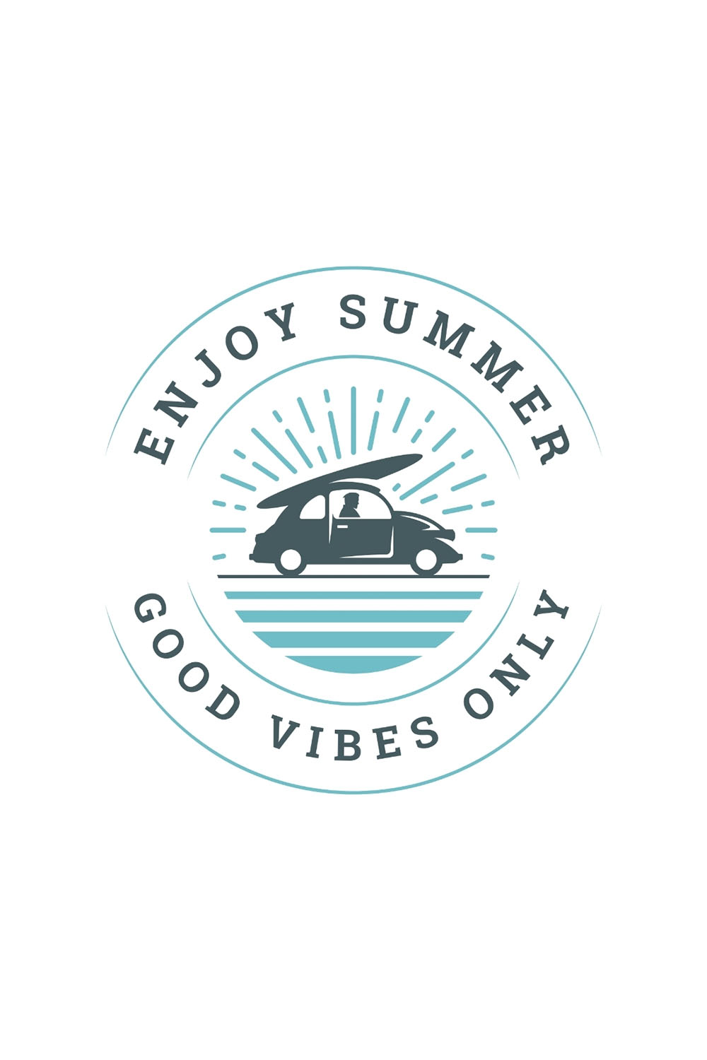 Enjoy Summer Good Vibes Only Design SVG, PNG pinterest preview image.