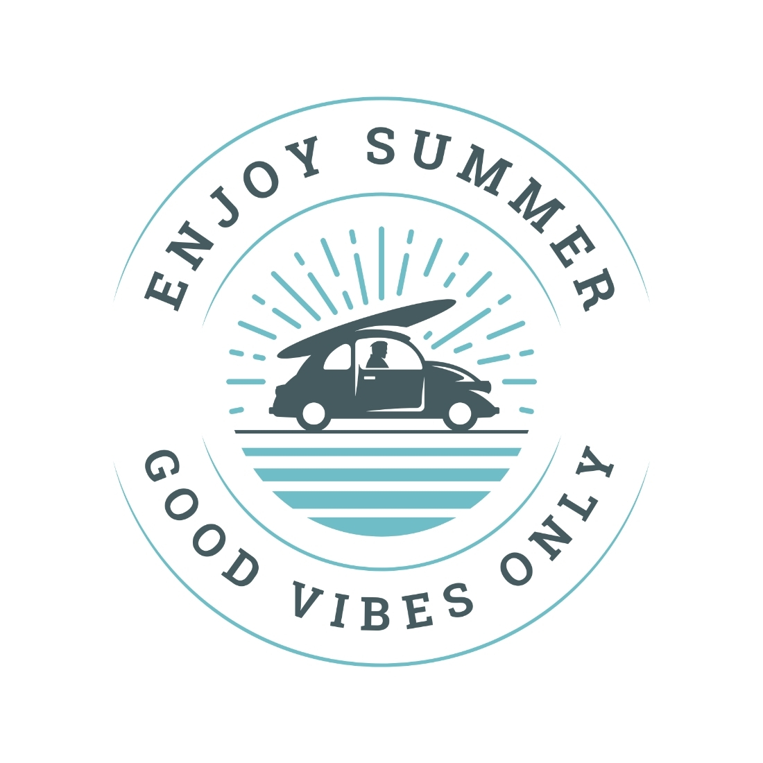Enjoy Summer Good Vibes Only Design SVG, PNG cover image.