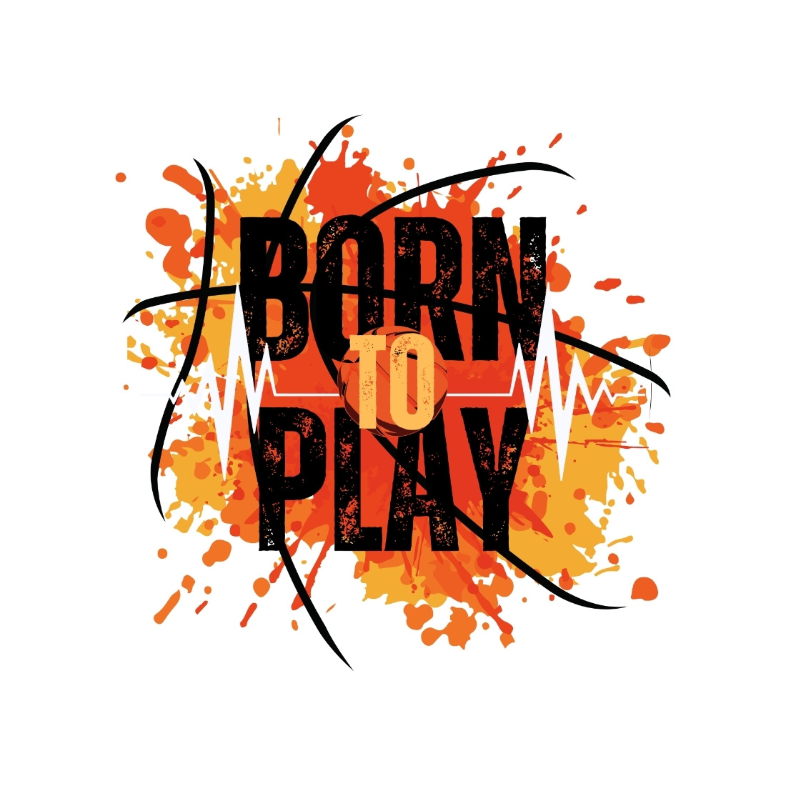 Born To Play Design SVG, PNG cover image.