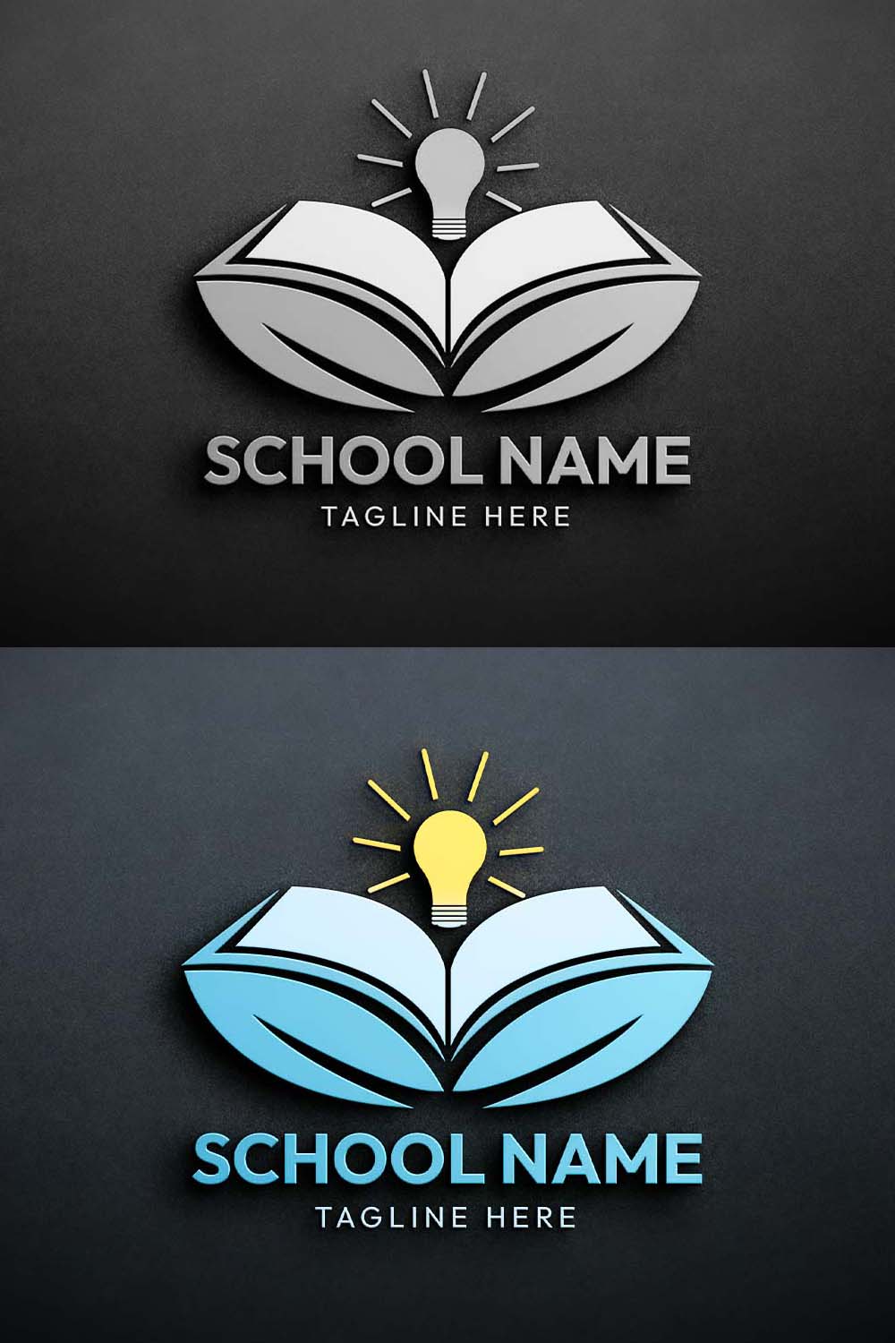 Education Logo Design | School Logo | 100% Editable Illustrator Logos pinterest preview image.