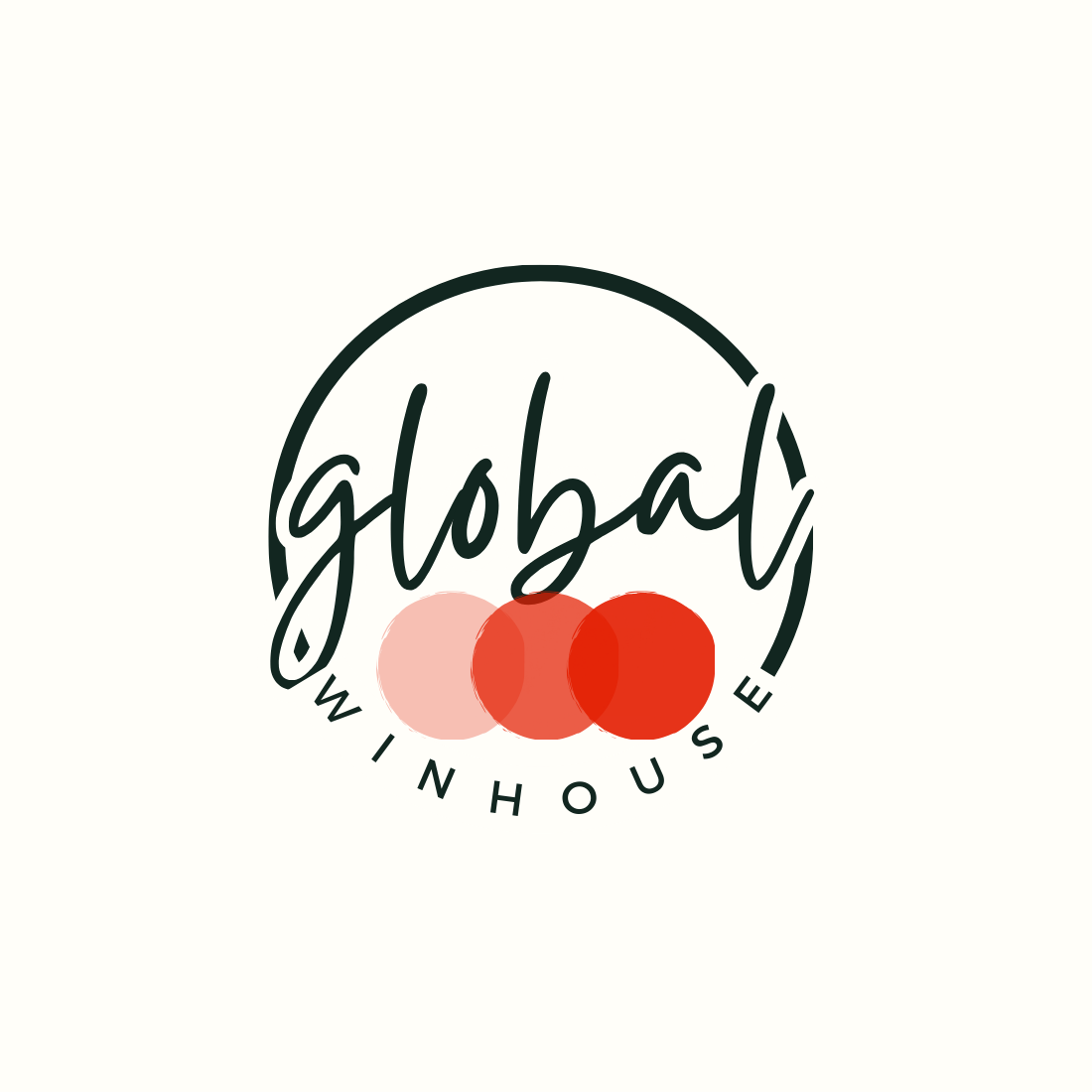 Stylish Global Logo with Handwritten Text and Abstract Circles cover image.