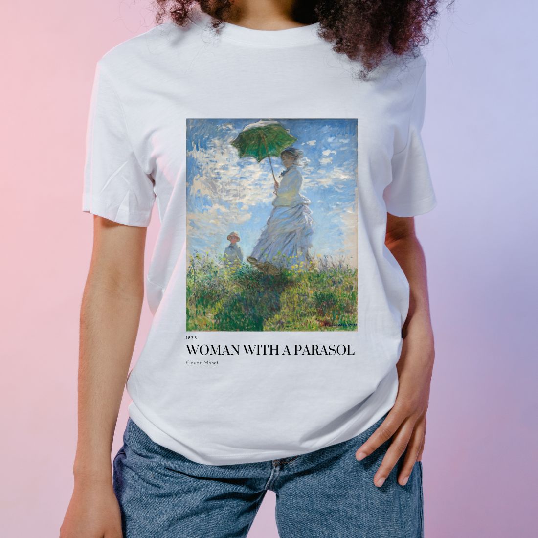 Woman with a Parasol T-Shirt Design preview image.